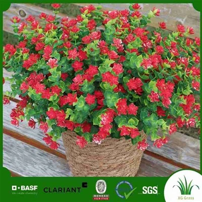 Mesterséges poinsettias az edényekben